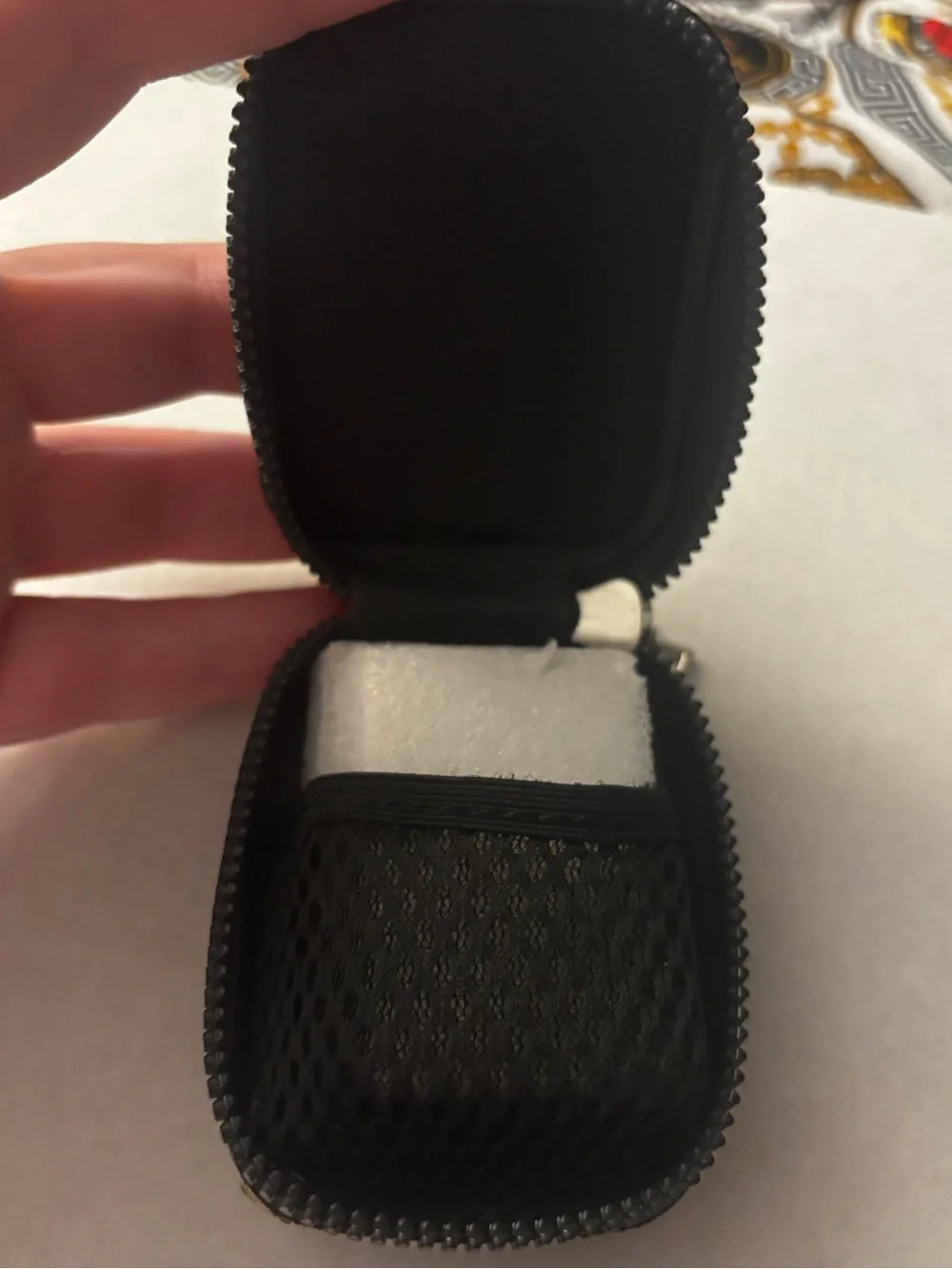 Designer-Inspired Black Multicolor Monogram Key Pouch with Clip
